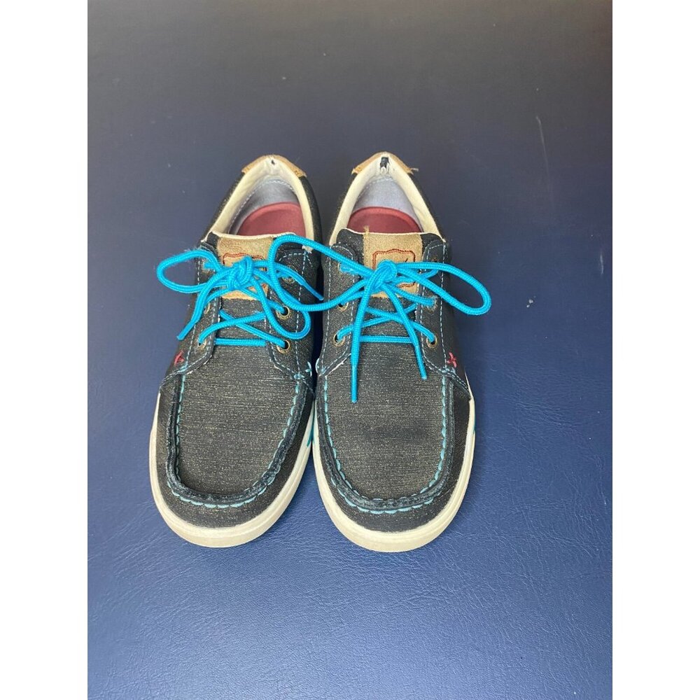 Twisted X KICKS Black Rubberized Lace Up Moc Toe Casual Shoes Women’s Size 6.5 M